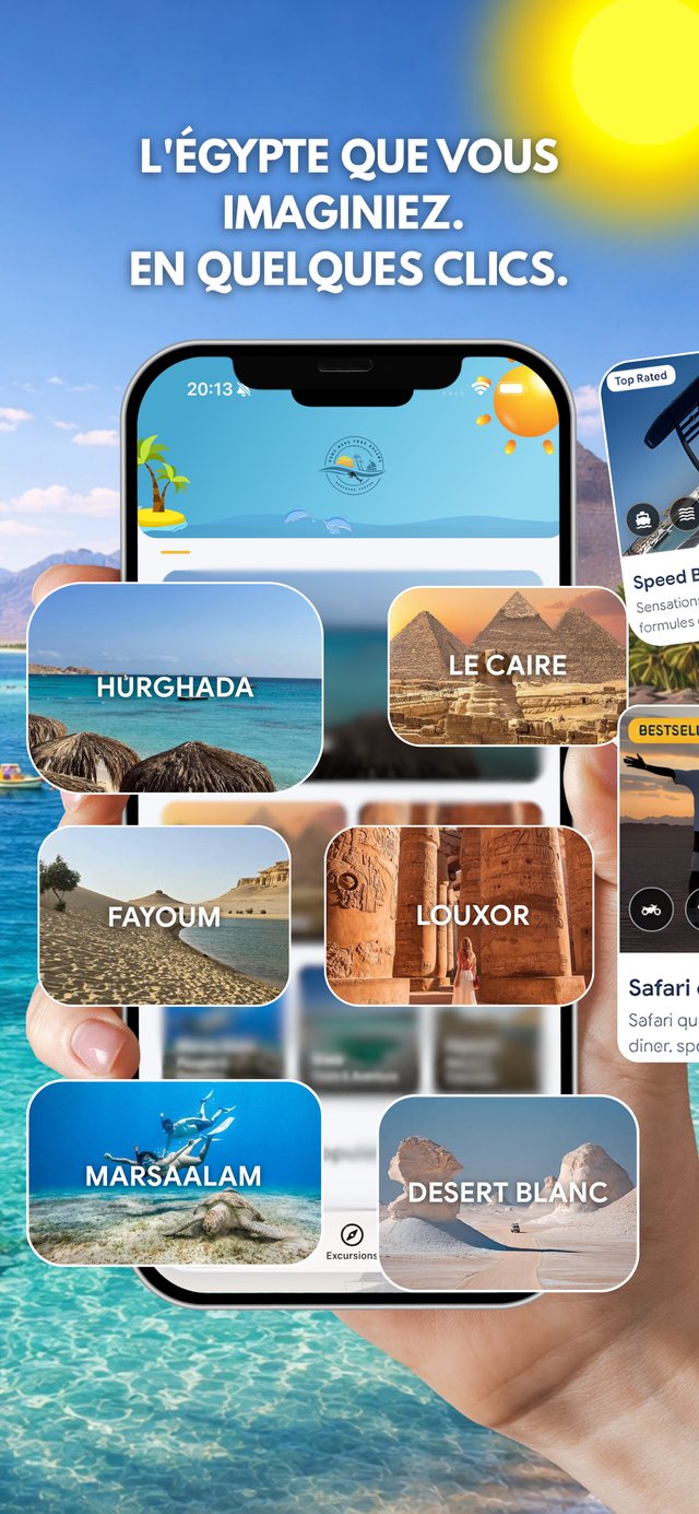 Egypt destinations in the app